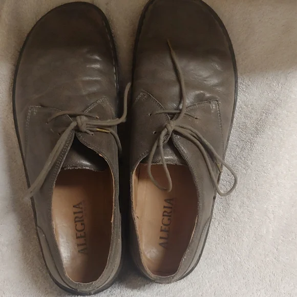 Alegria | Shoes | Alegria Gray Leather Shoes Mn Sz46 | Poshmark